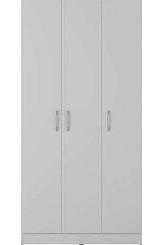 3 Kapaklı Gardırop - Beyaz 91x182x47 Cm