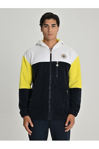 Fenerium Erkek Trıbun Üç Renkli Polar Sweat Lacıvert-beyaz-sarı
