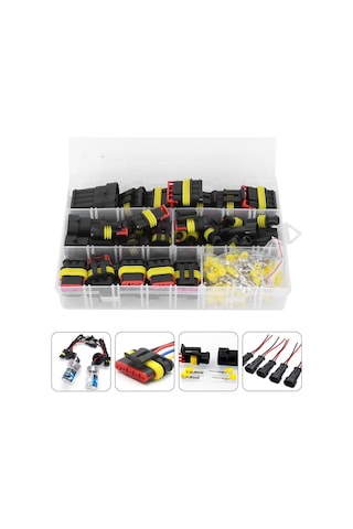 Powermaster Pm-28532 Hıd Jst Konnektör Seti Oto Araç Elektrik Tesisat Kablo Soketleri Su Geçirmez 352 Parça