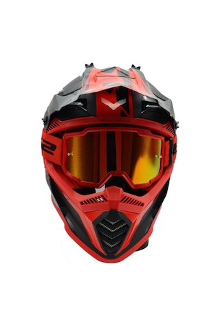 Ls2 Charger Goggles Motokros Gözlük Kırmızı İridyum Camlı