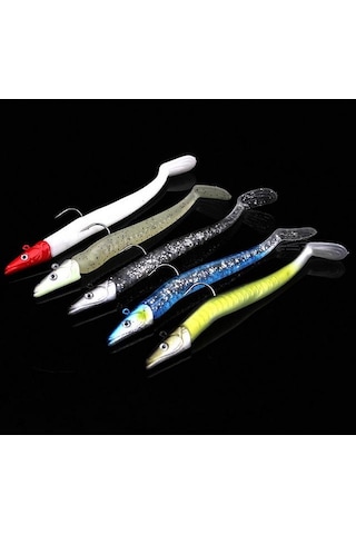Profisher 5 Renk Silikon Yapay Metal Kafalı Yem 11 CM 10 G