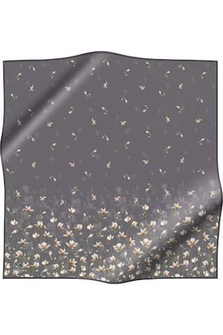 Vissona Twill İpek Eşarp Gri-3 51776-0028