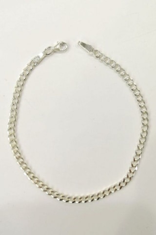 Omar Silver Unisex Gurmet 3,6 Mm Gümüş Bileklik Zincir Omr7653