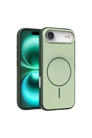 Gld-spt- Newface Apple Uyumlu iPhone 17 Air Neva Magsafe Kapak - Koyu Yeşil