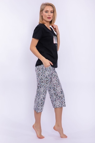 Pierre Cardin Leopard Siyah Kadın Kapri Takım 5274-29379 Siyah