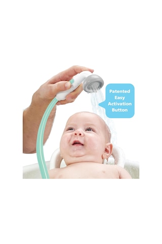 Yookidoo Bebek Banyo Duş Başlığı - Gövde Musluğu Durulama Sistemine Sahip Fil Su Pompası - Yenidoğan Bebekler İçin Yeşil