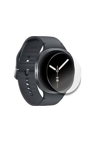Samsung Watch 8 44mm Uyumlu Kolay Takılabilir Takma Aparatlı Temperli Cam Ekran Koruyucu