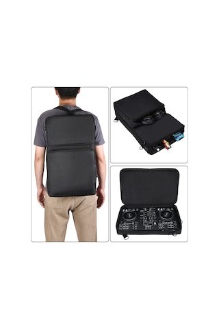 Tenfowee Pioneer Ddj-400 Dj Kontrol Cihazı İçin Çok Amaçlı Taşıma Çantası, Omuz Askılı, Poliester Korumalı Siyah