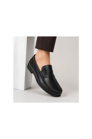 Yalçın Erkek Taba Loafer Ayakkabı Bağcıksız Tokalı Dikişli Klasik Mokasen Günlük Ayakkabı Siyah - 909275273 Siyah