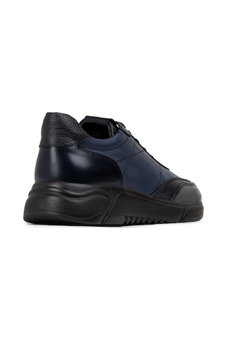Deery Hakiki Deri Lacivert Erkek Sneaker Ayakkabı - 01962Mlcve01 Lacivert