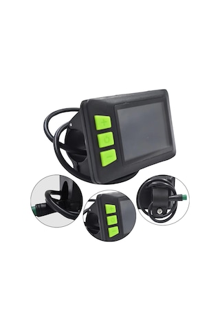 Suntek Elektrikli Bisiklet Lcd Metre P3c Ekran Ölçer 24v 36v Siyah