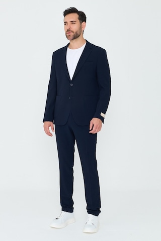 Lacivert Mono Yaka 6 Drop Regular Fit Jogger Takım Elbise Laci