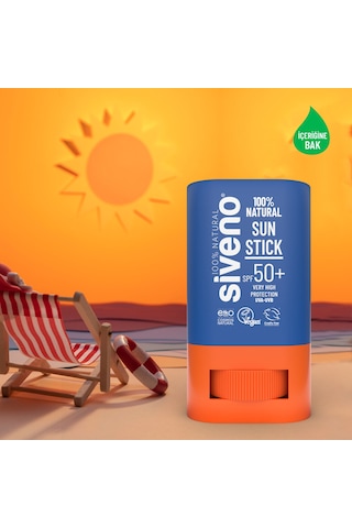Siveno 100% Doğal Stick Güneş Koruyucu Mineral Filtreli Renkli Ton Eşitleyici Hassas Uva Uvb Spf50+ 15 G