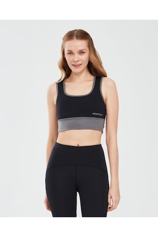 Skechers Performance Coll. W Mid Support Bra Kadın Siyah Sporcu Sütyeni S241110-001 Siyah