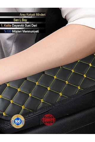 One Vıp Sale Citroen C1 Yeni Özel Deri Oto Kolçak Kılıfı Örtüsü Capitone Süngerli Sarı Nakışlı Model:onekolçak-kılıfı-vip845