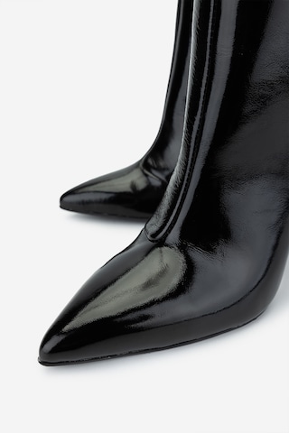 Valmenti Kadın Hakiki Deri Siyah Rugan Topuklu Çizme 820 396 Bn Czm Sk24-25 Syh Krsk Rgn Siyah Rugan