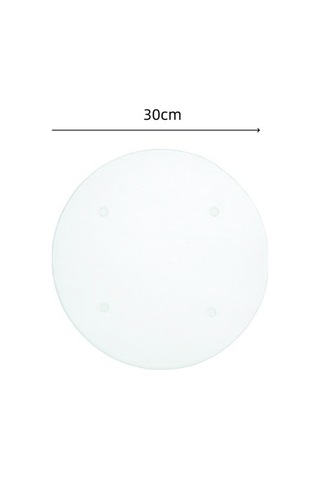 Primepickings Şeffaf Akrilik Yuvarlak Kesme Tahtası, 30x30x0.3cm, Kaymaz Mat, Kullanışlı Yuvarlak Kesim Diğer