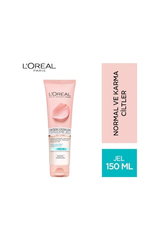 L'Oreal Paris Değerli Çiçekler Normal ve Karma Ciltler için Temizleme Jeli 150 ML