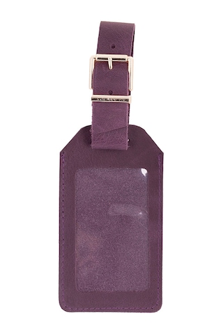 Bloominbag Bloomtag Atlas Mulberry Magenta Airtag Uyumlu Hakiki Deri Valiz Kimlik Etiketi Mor