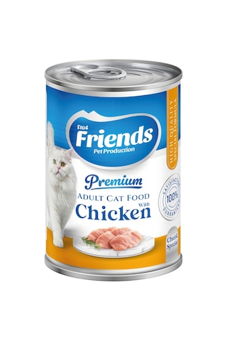 Premium Tavuklu Yetişkin Kedi Konservesi 400 Gr Özel Formül Yaş Mama