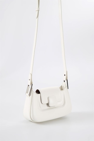 Ççs 17559 Kadın Omuz Askılı El Çantası-beyaz Beyaz