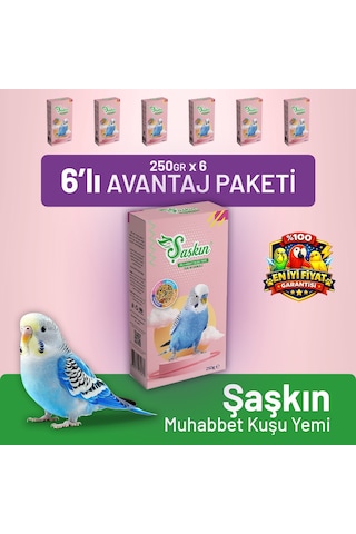 Şaşkın Muhabbet Kuşu Yemi 250 G - 6 Adet 250 G