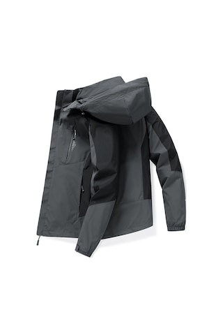 Sımıcg Kapüşonlu Su Geçirmez Ceket-koyu Gri. Koyu Gri