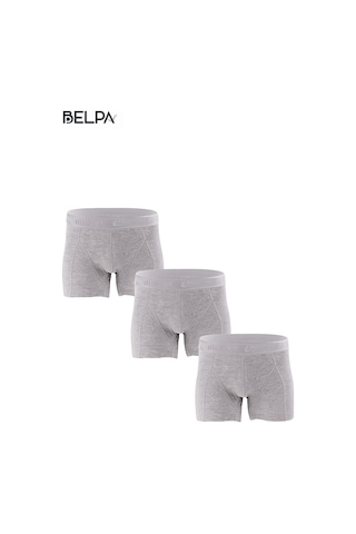 Belpa Ceylanoğlu Erkek Likralı Boxer 6'lı Gri
