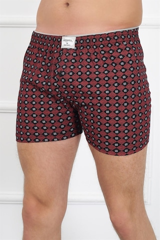 İbrahim Burak Etiler Collection Moda Çizgi Erkek Penye Boxer 40083 Kiremit