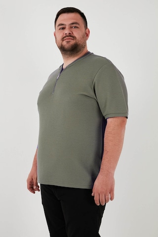 Buratti Büyük Beden Pamuklu Regular Fit Erkek T Shirt 5902653B Haki