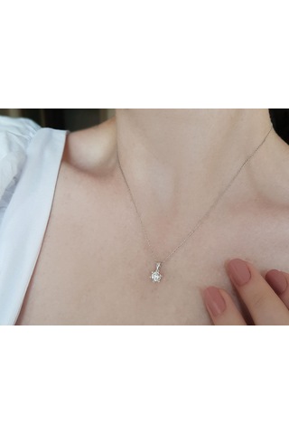 Sirius F Renk 0,50 Karat Pırlanta Tektaş Kolye 0823P0036