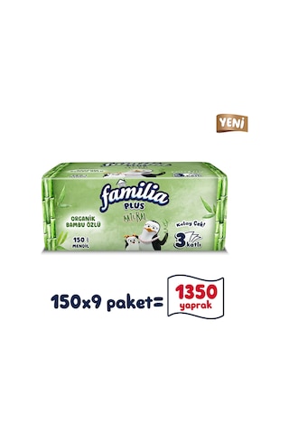 Familia Plus Natural Çek Al Mendil 150li 9 Paket X 150 Yaprak
