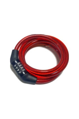 Knt Bisiklet Şifreli Kilit 12x1200 MM Şifre Değişebilen Kırmızı