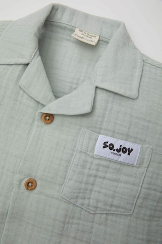 Defacto Erkek Bebek Apaş Yaka Müslin Kısa Kollu Gömlek D1874A524SMBE174 Mavi