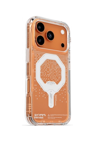 Apple Uyumlu iPhone 17 Pro Max Kılıf Skinarma M-safe Özellikli Iml Baskılı Holografik Myst Kapak Şeffaf Şeffaf