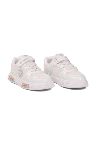 Reyber Beyaz Cırtlı Fileli Hafif Unisex Çocuk Spor Ayakkabı 026 F