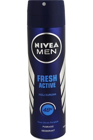Nivea Men Fresh Active Pudrasız Erkek Sprey Deodorant 150 ML