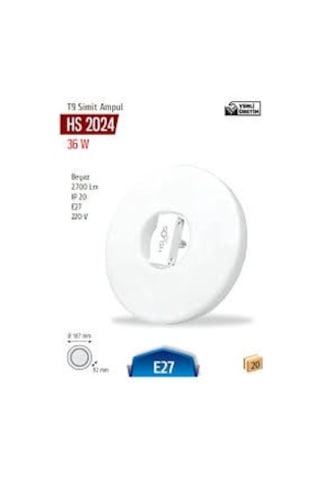 36w T9 Simit Ampul, Beyaz Işık Hs 2024