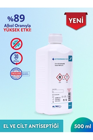 Acto Actodermanol Plus 500 Ml El Ve Cilt Antiseptiği %89 V/v Etan