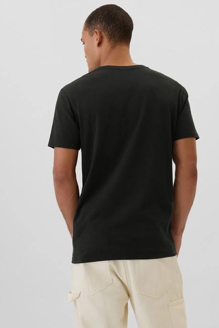 Gap V-frch Everyday Soft Erkek Tişört SIYAH