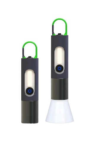 Hepu Hp-836 Su Geçirmez Uzun Menzilli Led El Feneri 5730 Led 5v Usb Şarjlı Taşınabilir Askılı Tasar Siyah