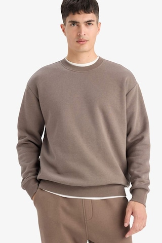 Defacto Relax Fit Bisiklet Yaka Kalın İçi Yumuşak Tüylü Basic Düz Sweatshirt T5139az25aubn571 Kahve