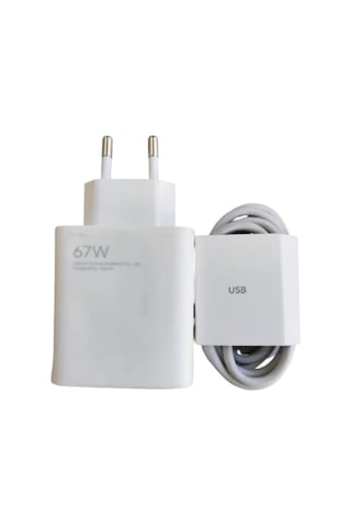 Tıklakap Xiaomi 67 Watt Turbo Şarj Cihazı+Usb Type-C Şarj Kablosu