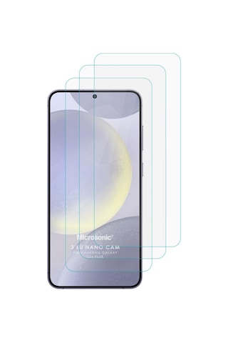 Microsonic Samsung Uyumlu Galaxy S26 Plus Screen Protector Nano Glass Cam Ekran Koruyucu 3 Lü Paket