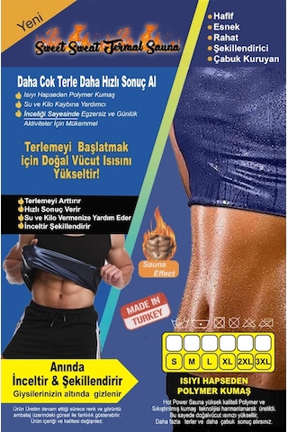Sweet Sweat Pro Termal Sauna Extra Terletici Termal Atlet Unisex Siyah