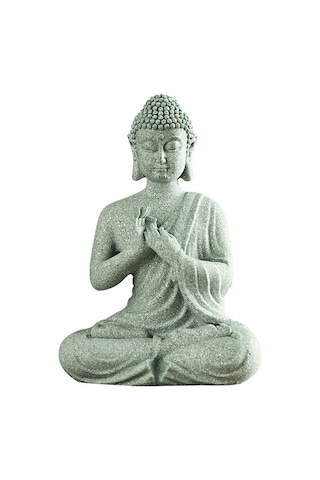 Pazly Zen Buda Heykeli - Yeşil Kumtaşı Meditasyon Dekoru, Ev & Ofis İçin Şık Aksesuar