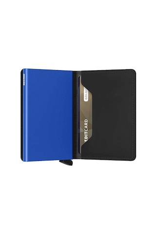 Secrid Slimwallet Matte Kartlık Cüzdan, Siyah-mavi Çok Renkli