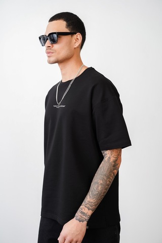 King-Brich Oversize Kalıp Pablo Escobar İs Calling Baskılı Unisex Tişört Siyah