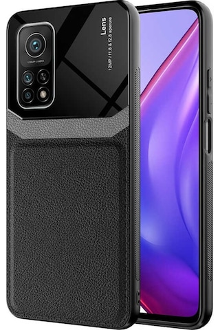 Xiaomi Mi 10T Pro Kilif Lens Deri Görünümlü Tpu Kapak 470545383