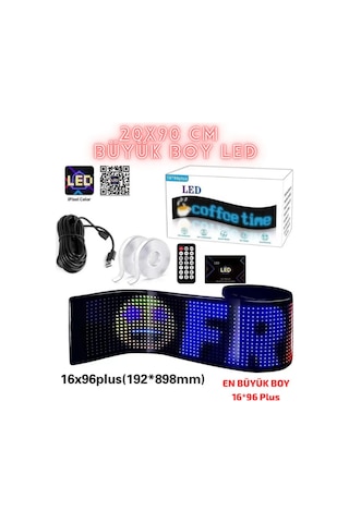90 Cm İşyeri Tır Kamyon Otobüs Uyumlu Rgb Led Panel 19,2x89,8cm Ölçü 16x96 Led Sayısı Kumanda +kablo Çok Renkli 95345977